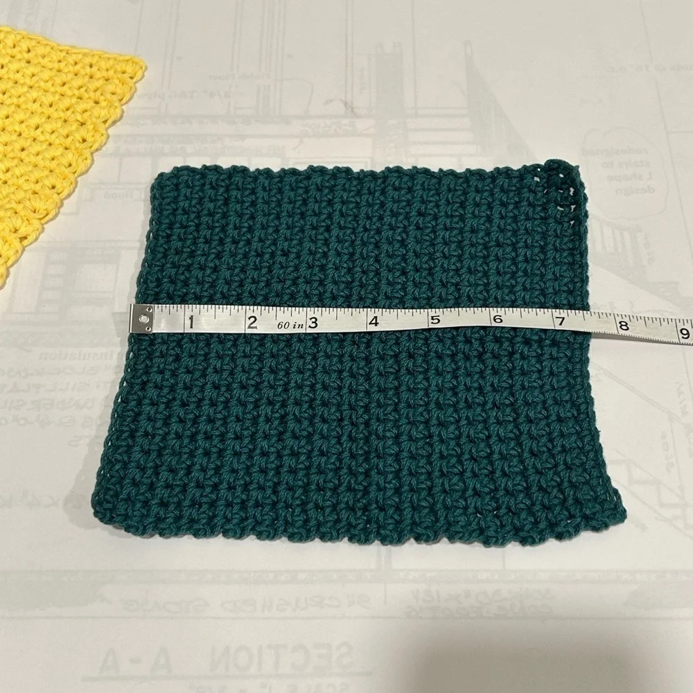 100% Cotton Handmade Washcloths - Set of 3